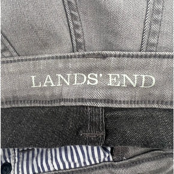 Land's End Gray Mid Rise Straight Leg Denim Jeans Size 10 Women's - Picture 2 of 6